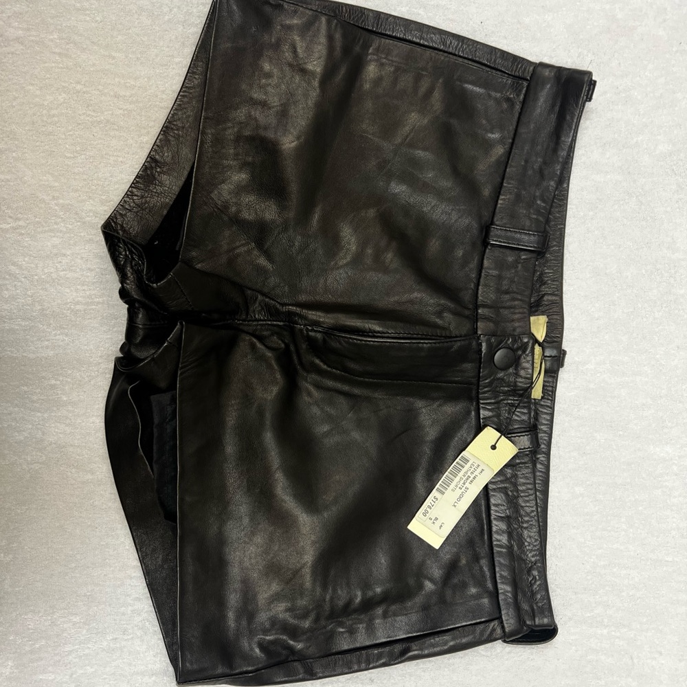 Capulet Black Leather Shorts
